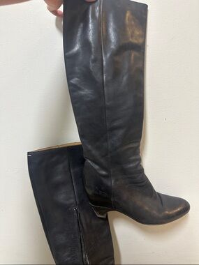 Vero Cuoio Black Leather Over-the-Knee Boots